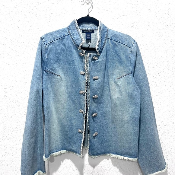 Boston Proper Light Blue Denim Jacket - Picture 5 of 8